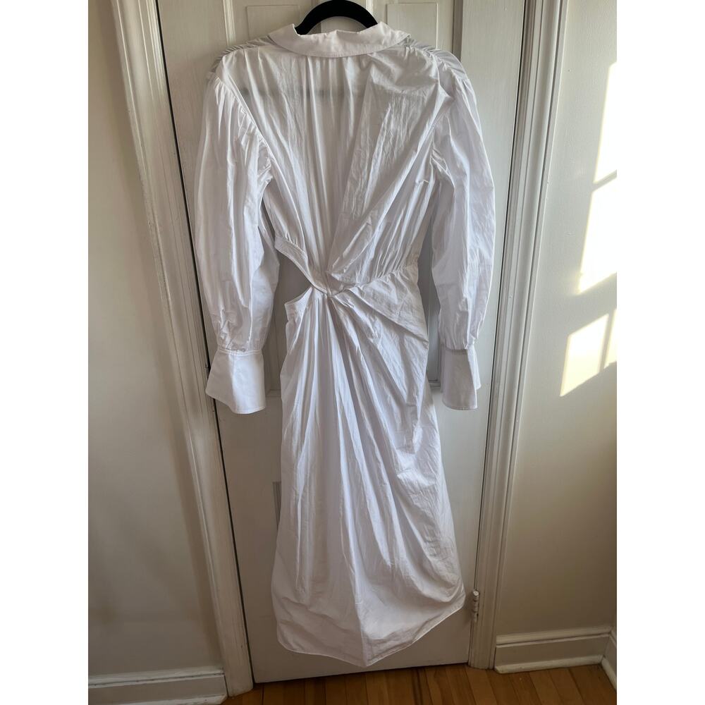 Jonathan Simkhai Fraya Plisse Poplin Cutout Maxi Dress White Size 0 Resort - Picture 5 of 7
